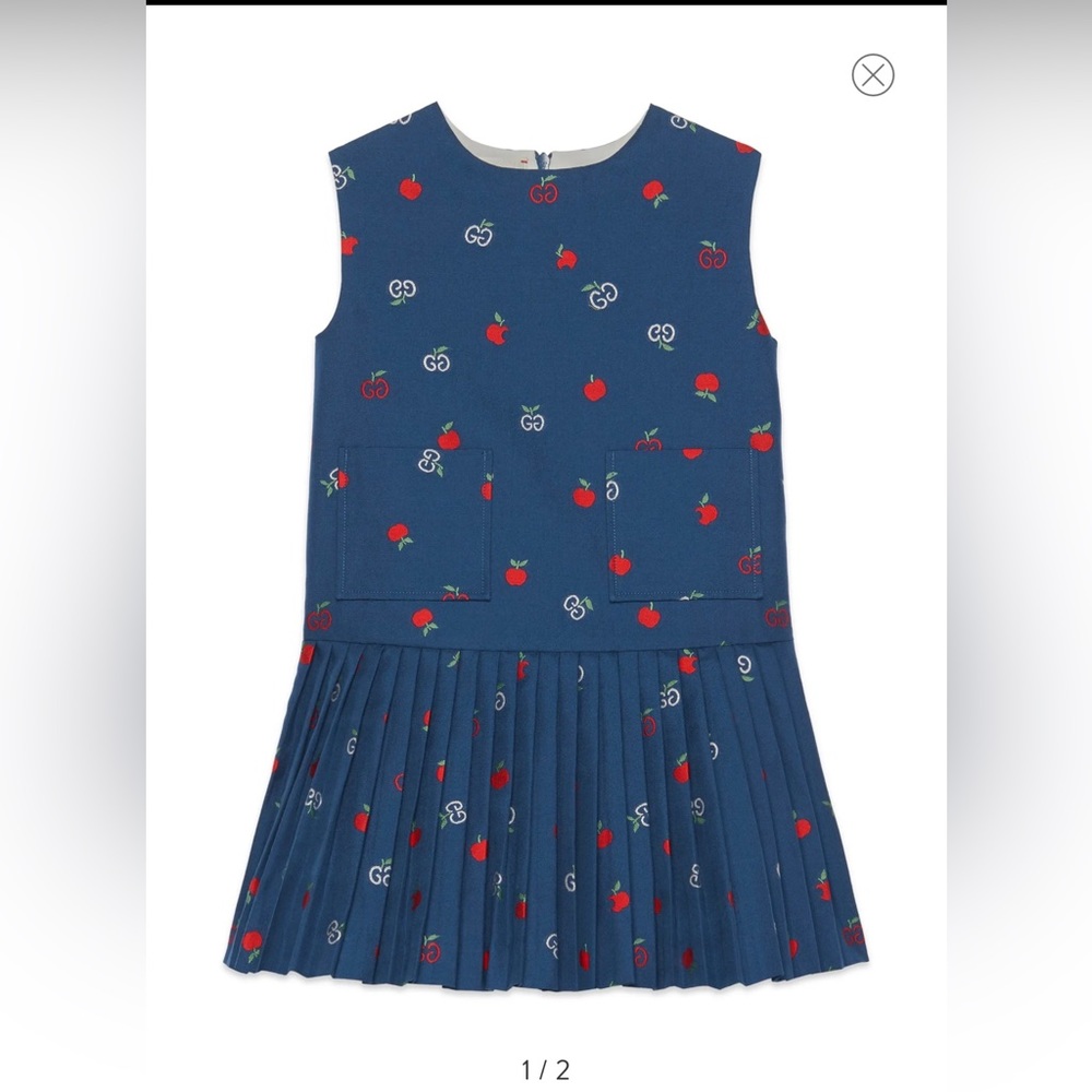 Gucci logo Gg / apple print dress